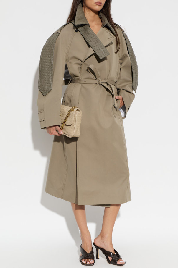Bottega Veneta Trench coat with leather inserts