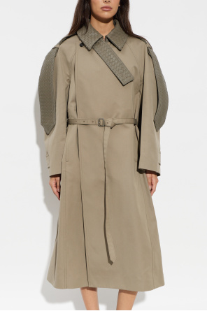 Bottega Veneta Trench coat with leather inserts