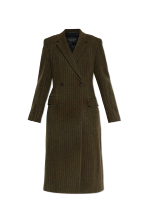 Coat with a check pattern