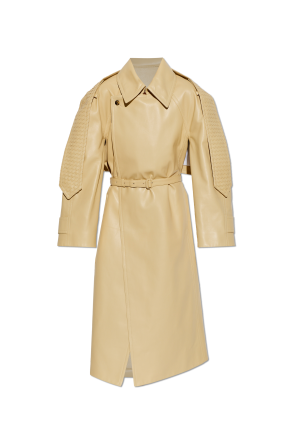 Leather trench coat