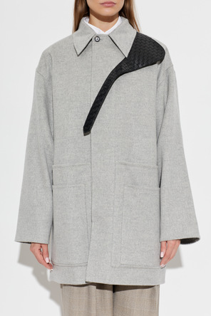 Bottega Veneta Wollmantel mit Taschen
