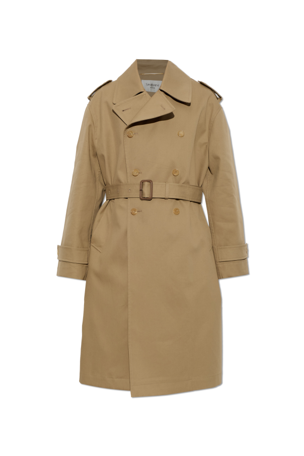 Cotton trench coat with belt od Saint Laurent