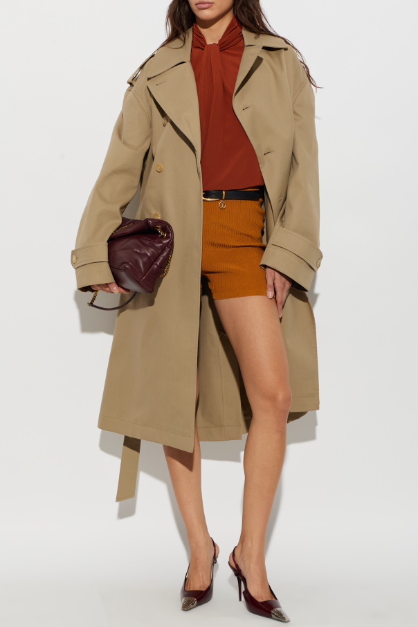 Saint Laurent Cotton trench coat with belt