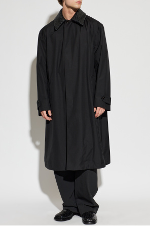 Bottega Veneta Coat with a detachable leather collar