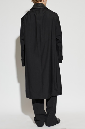 Bottega Veneta Coat with a detachable leather collar