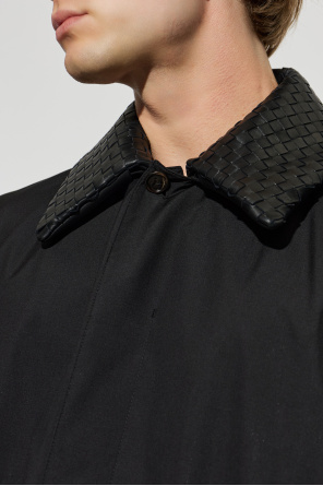 Bottega Veneta Coat with a detachable leather collar