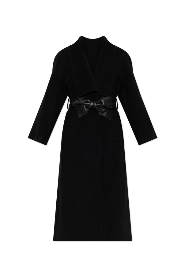 Wool coat with leather belt od Valentino Garavani