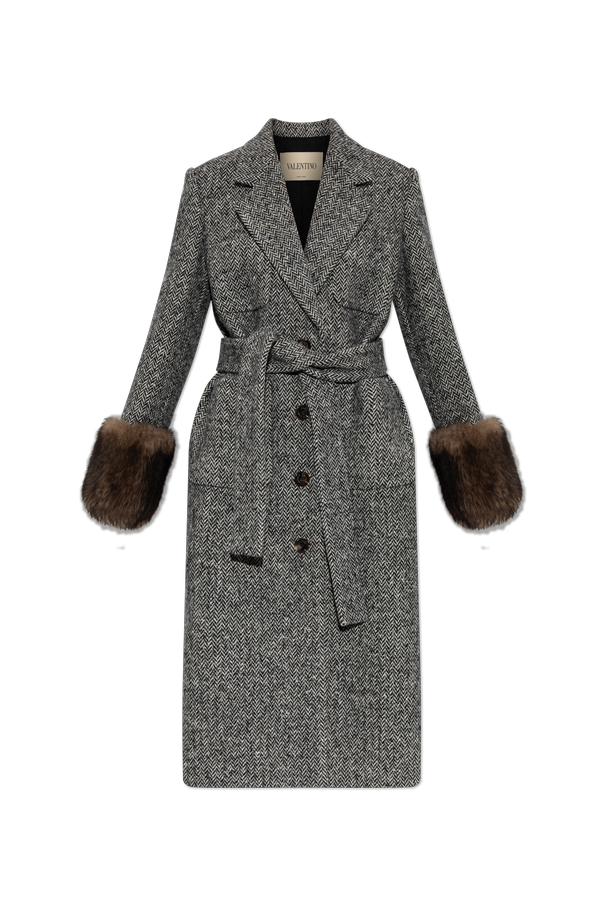 Wool coat with a herringbone pattern od Valentino Garavani