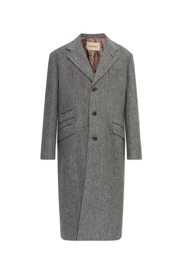 Valentino Garavani Wool coat with herringbone pattern