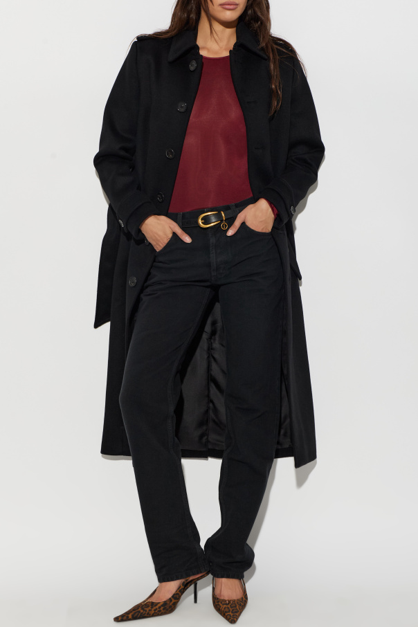 Saint Laurent Wool coat with belt