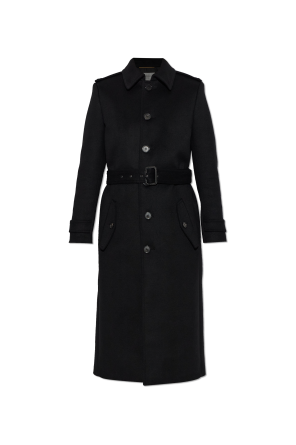 Wool coat with belt