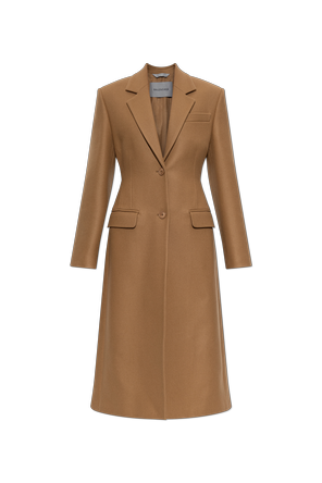 Wool coat with a single vent