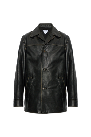 Chaqueta de cuero con efecto ‘vintage’
