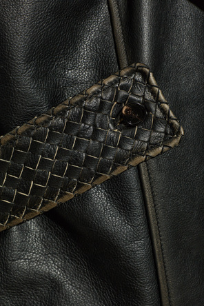 Bottega Veneta Chaqueta de cuero con efecto ‘vintage’