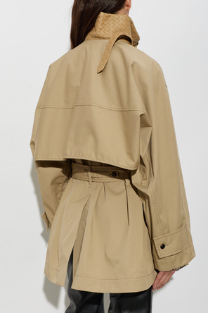 Bottega Veneta Short coat with leather collar