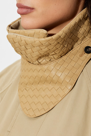 Bottega Veneta Short coat with leather collar