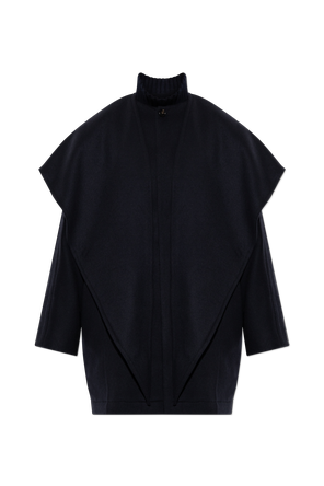 Wool Coat with Detachable Scarf