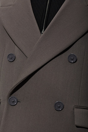 Balenciaga Sobretudo de lã com capuz