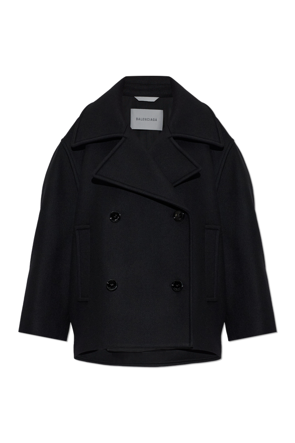 Wool double-breasted coat od Balenciaga