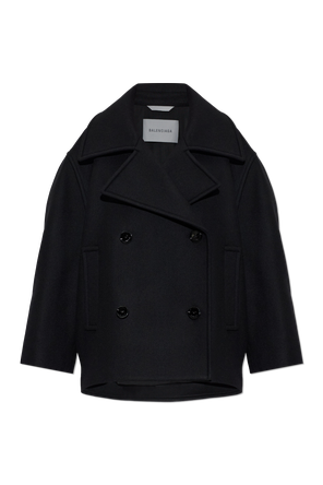 Wool double-breasted coat