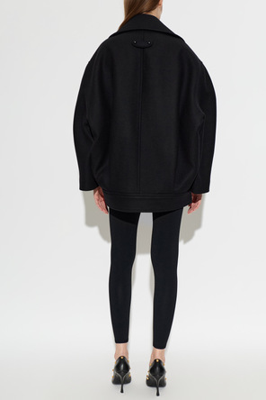 Balenciaga Вълнено палто с двуредно закопчаване