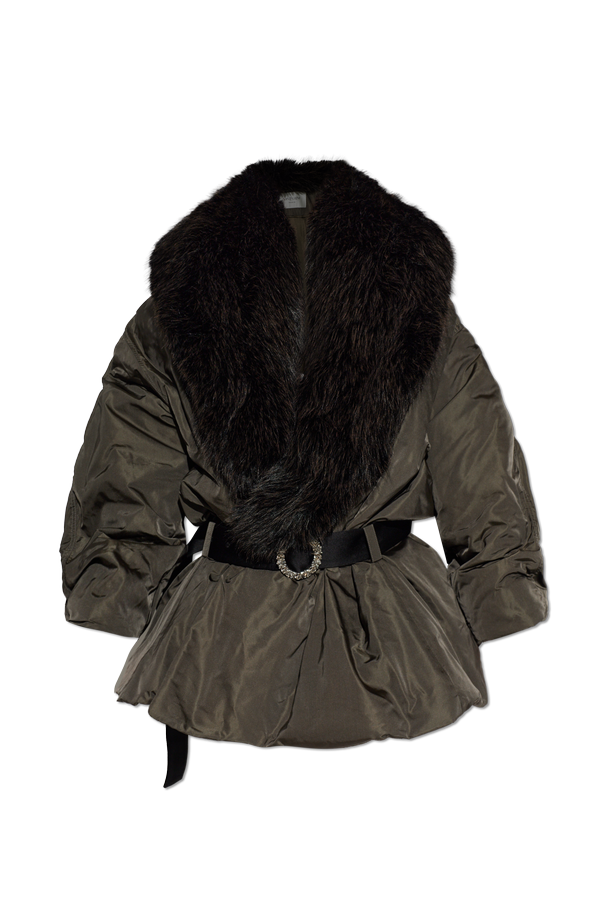 Saint Laurent Seidenmantel mit Gürtel