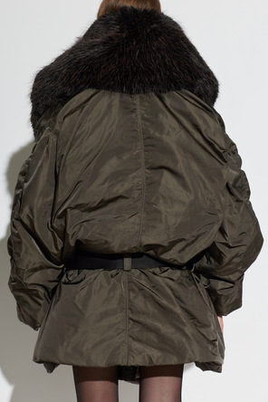Saint Laurent Seidenmantel mit Gürtel
