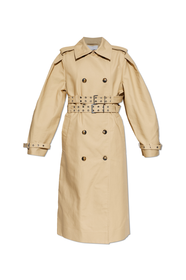 Cotton trench coat with belt od Ganni