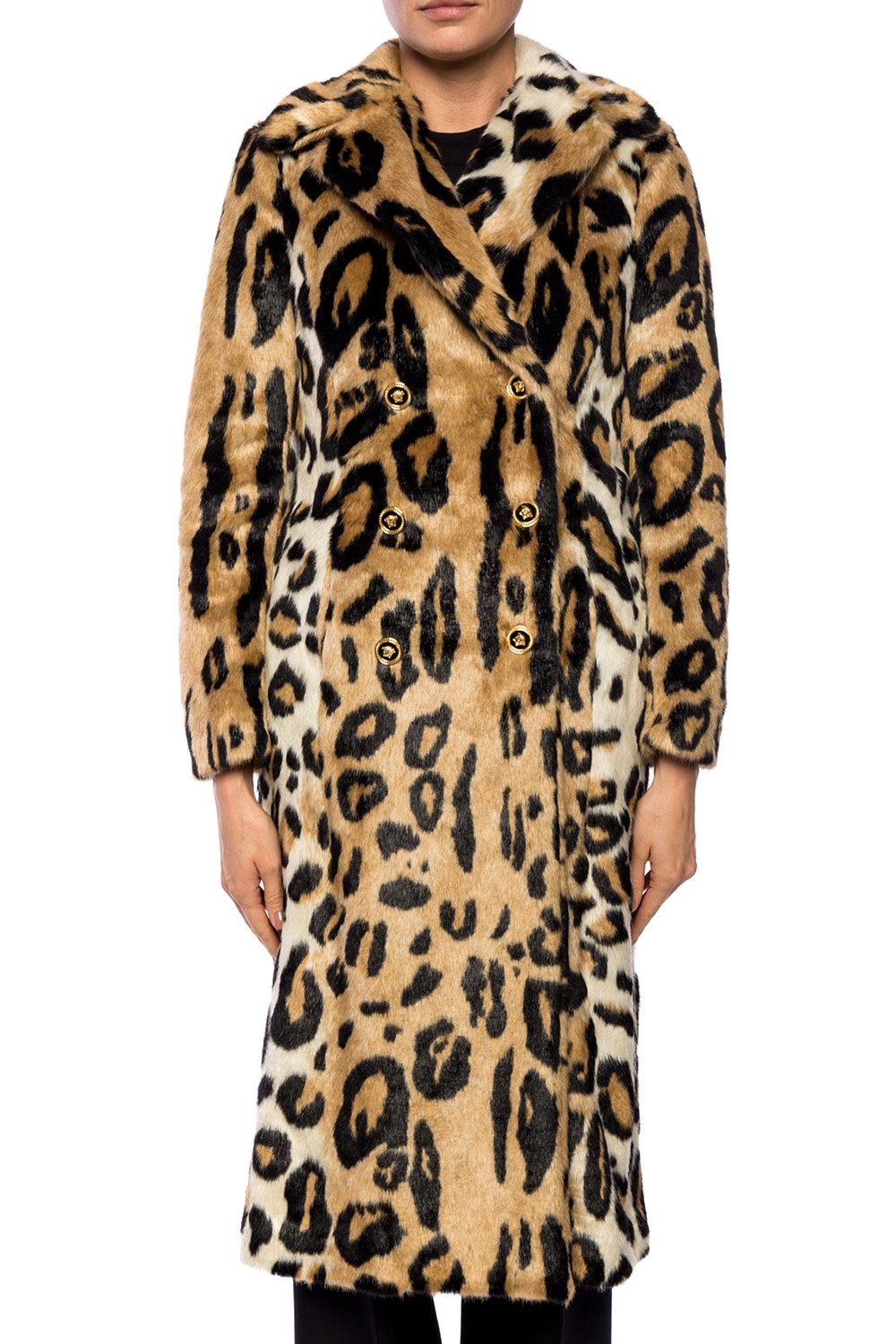 versace leopard coat