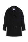 Alaïa BLACK Double-breasted oversize coat