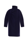 Alaïa NAVY BLUE Coat with stand-up collar