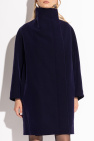 Alaïa NAVY BLUE Coat with stand-up collar