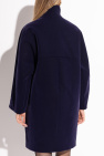 Alaïa NAVY BLUE Coat with stand-up collar