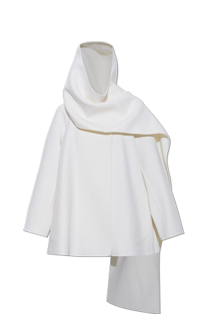 Hooded wool coat