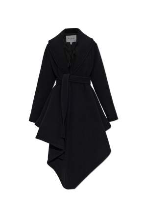 Wool coat with belt
