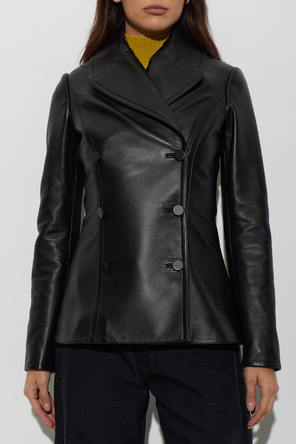 Alaïa Double-breasted leather coat