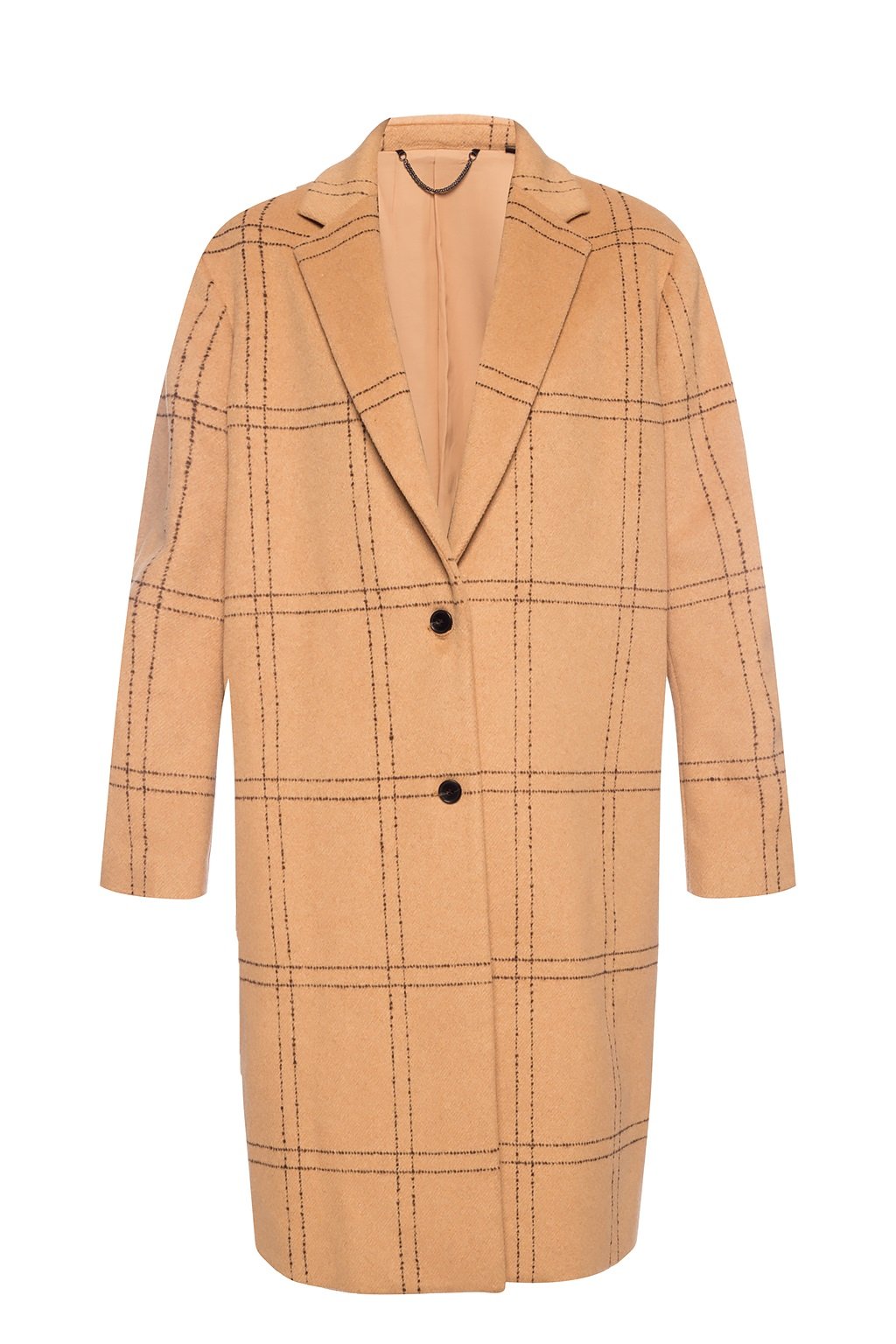 all saints camel coat