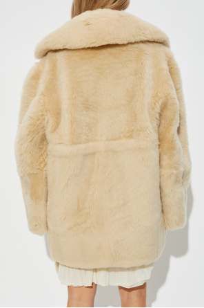 KNWLS Fur coat with 'Baby' belt
