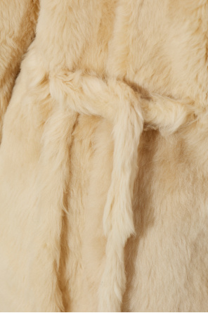 KNWLS Fur coat with 'Baby' belt