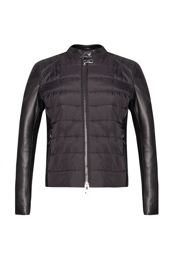 Emporio houndstooth armani Biker jacket