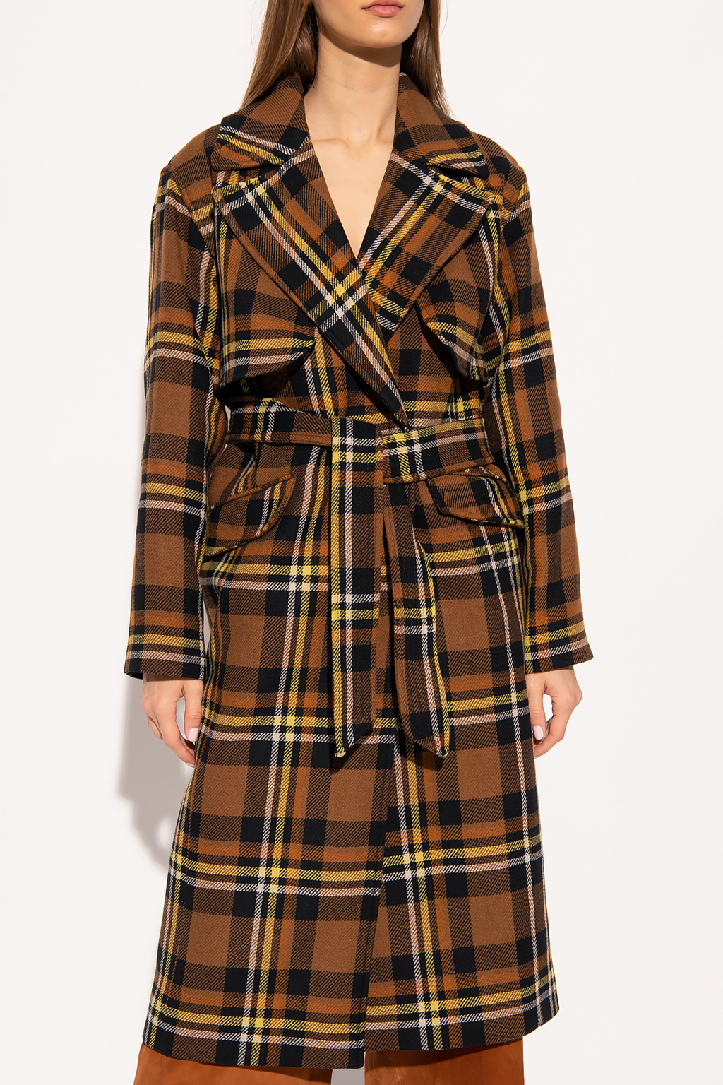 AllSaints Checked coat