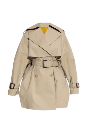 Dwurzędowy trencz z paskiem