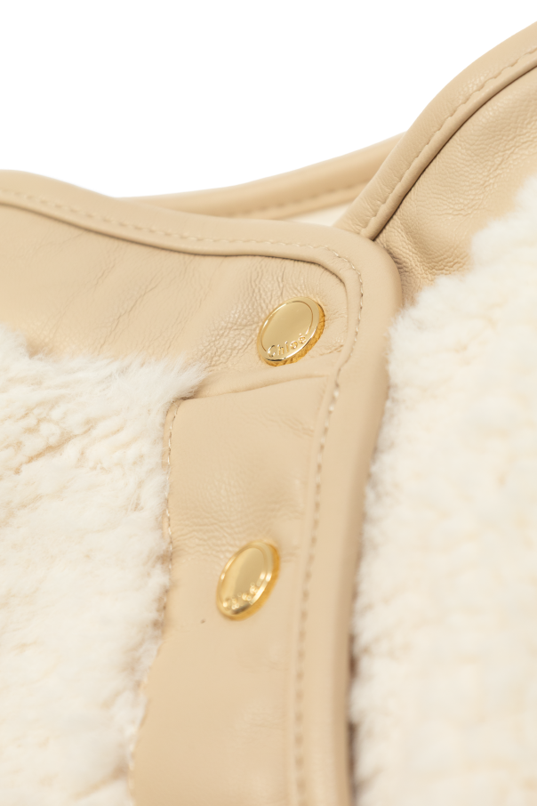 Chloé Kids Chaqueta de pelo con bolsillos