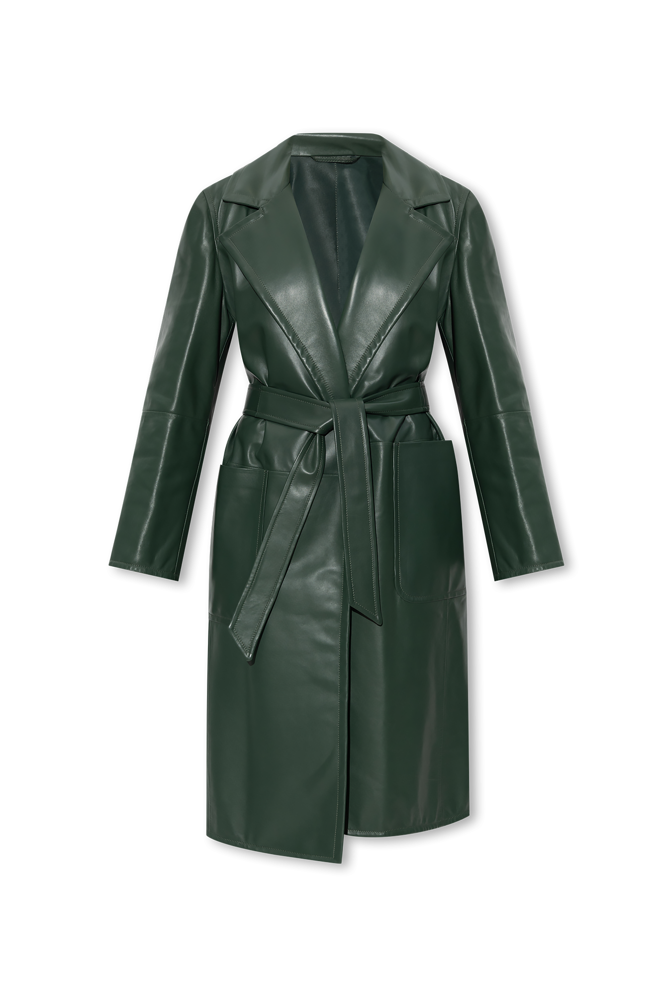 Green ‘Manuela’ leather coat Max Mara - Vitkac Germany