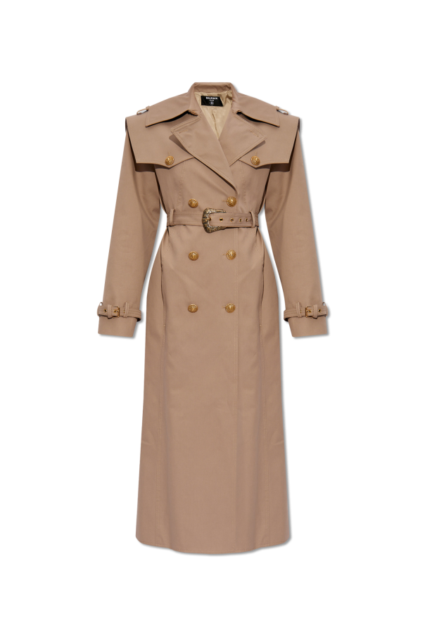 Balmain Long double-breasted trench coat