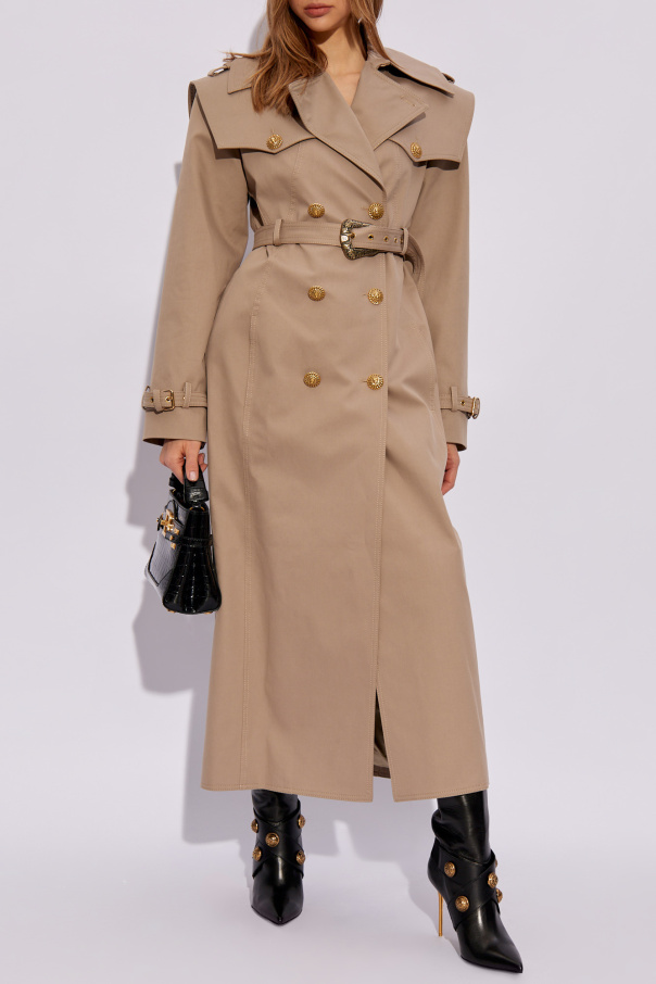 Balmain Long double-breasted trench coat