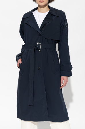 Woolrich NAVY BLUE Trench coat with logo