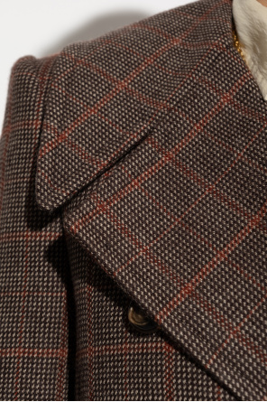 Chloé Double-breasted check-pattern coat