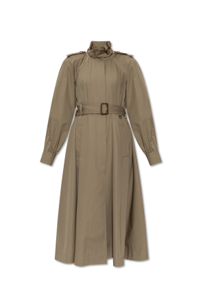 Coat with stand-up collar