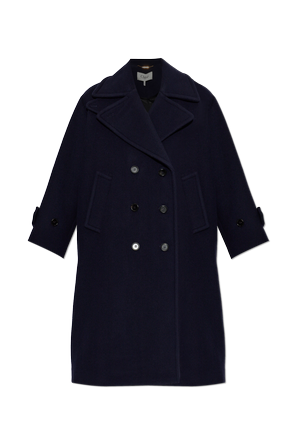 Double-breasted wool coat